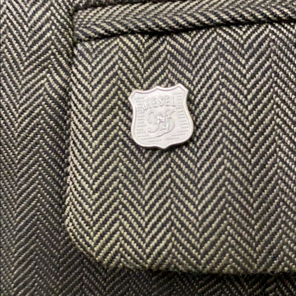 Diesel Herringbone Shawl Collar Tuxedo Jacket - Picture 6 of 8